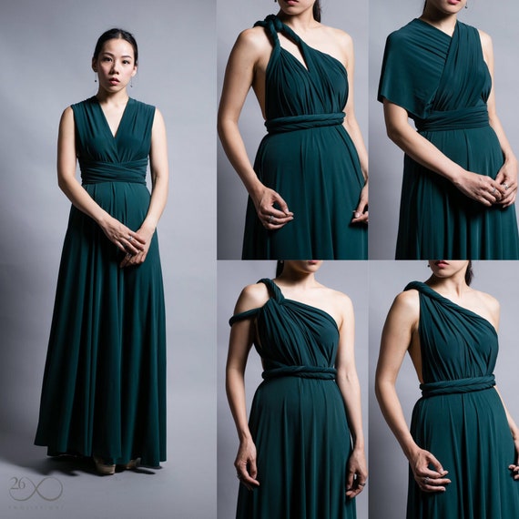 dark green infinity dress