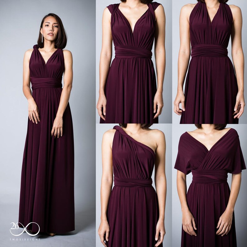 red wine infinity dress