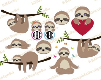 Download Free Sloth Svg Bundle Etsy SVG Cut Files