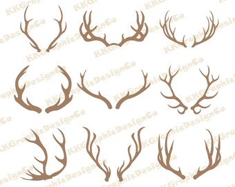 Download Deer Antler Svg Etsy