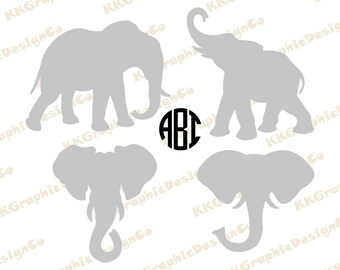 Download Elephant Monogram Svg Etsy