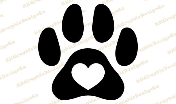 Download Paw Heart Svg Pawprint Svg Paw Print Svg Pet Memorial Svg Dog Etsy