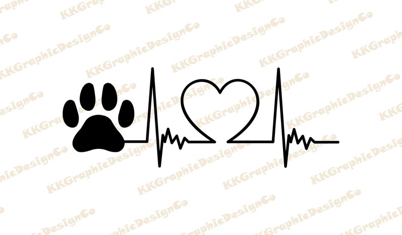 Download Paw Print Svg Dog Heartbeat Svg Chihuahua Svg Dachshund Svg Etsy PSD Mockup Templates