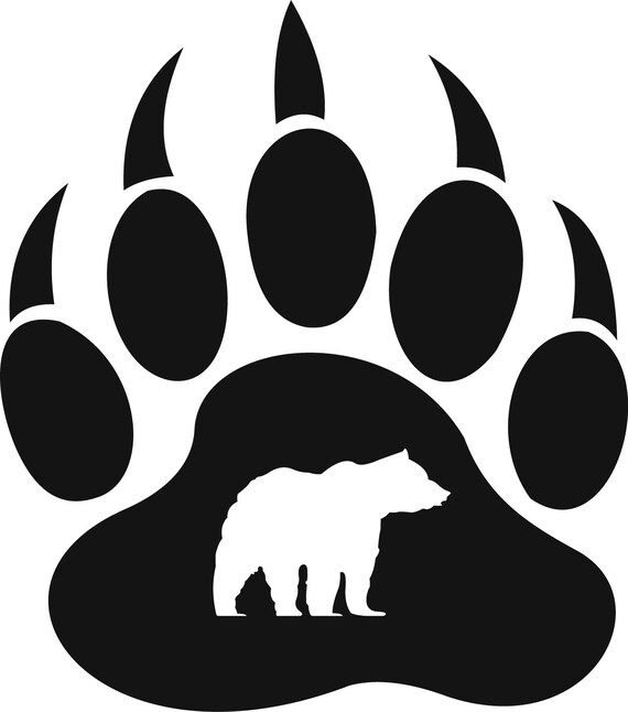 Download Grizzly Bear Paw Print Clip Art