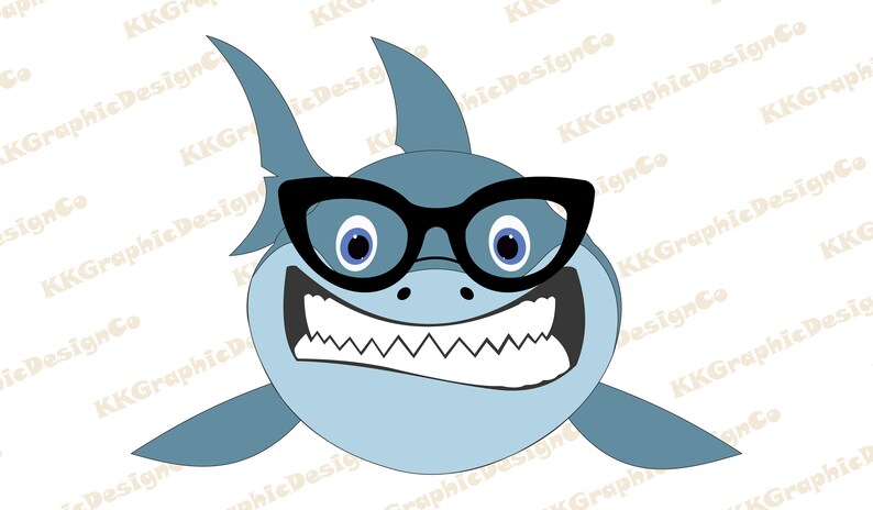 Download Shark with glasses Cute shark svg Happy sharks svg Mom ...