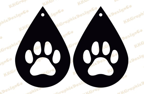 Download Paw Print Earrings Earring Template Pawprint Svg Png Dxf Etsy SVG, PNG, EPS, DXF File