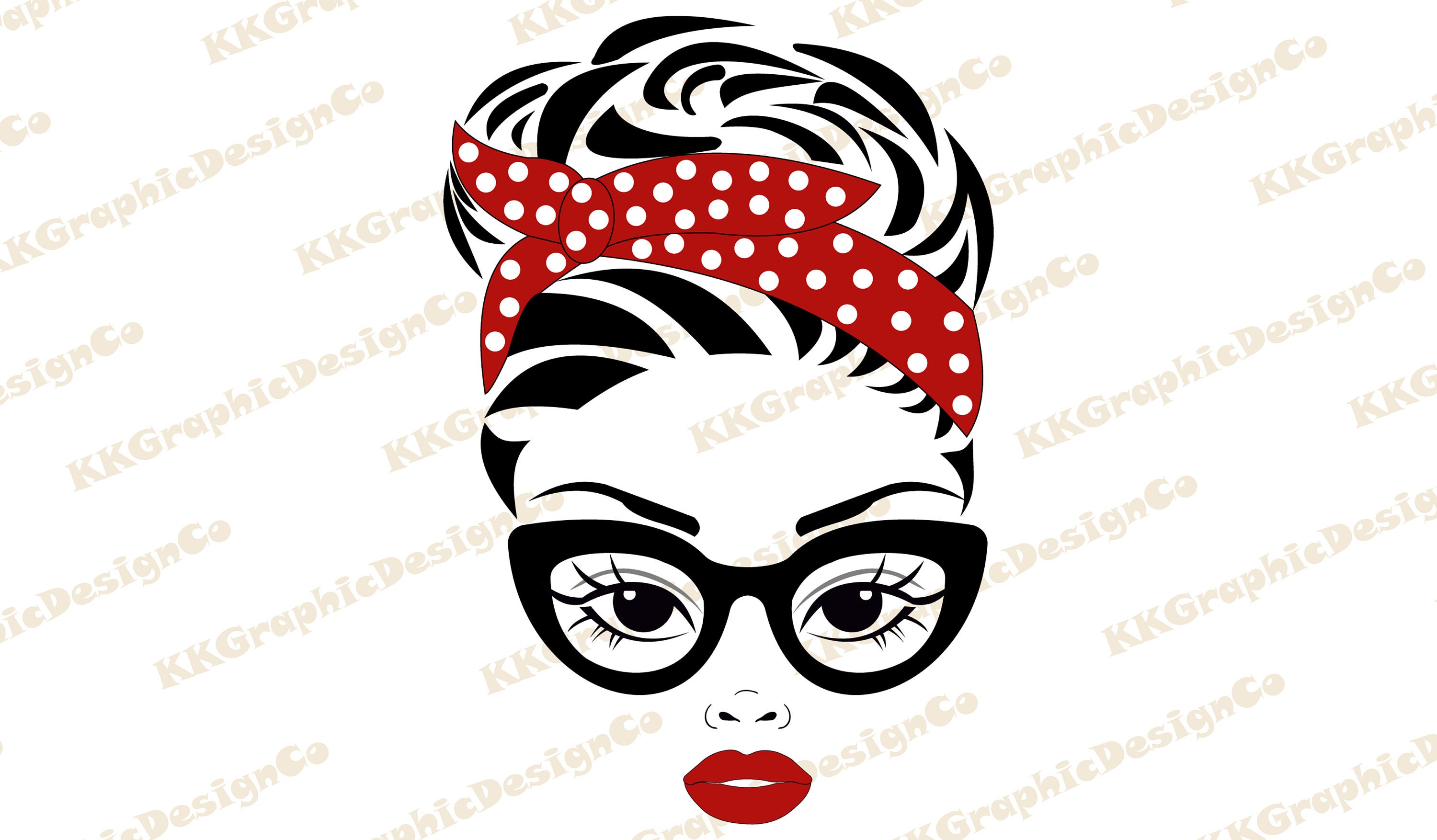 Download Messy bun svg Girl bandana svg Top knot svg Hair bun svg ...