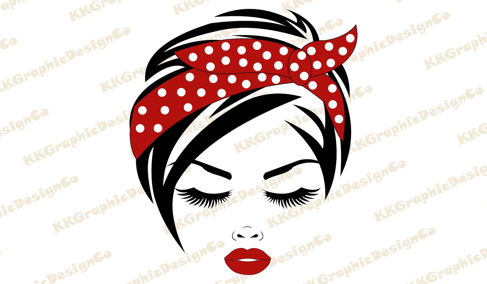 Fille bandana svg Femme avec bandana Girl avec bandana Rosie Etsy
