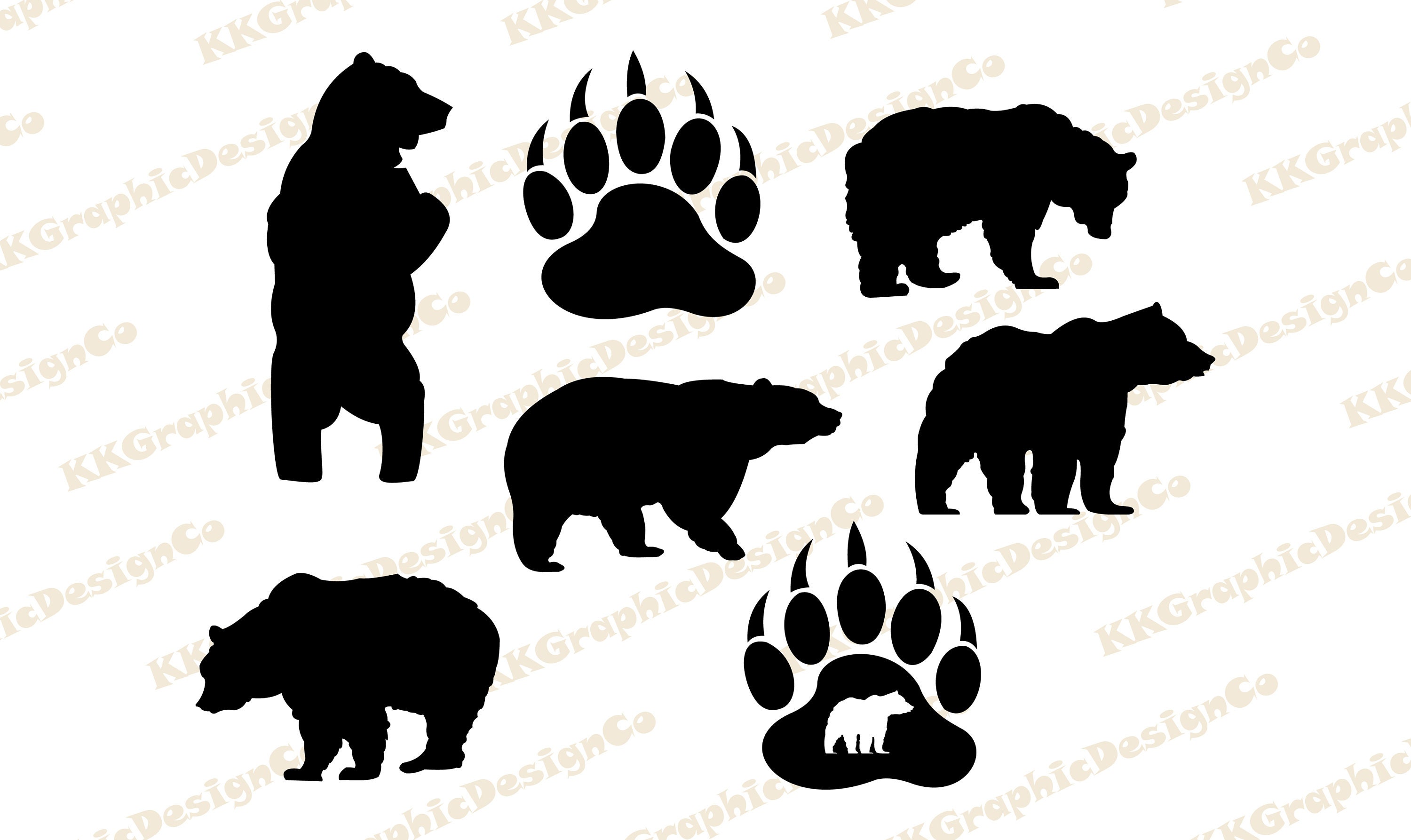 Bear paw svg Papa bear svg Bear paws svg Bear claw svg Bear | Etsy