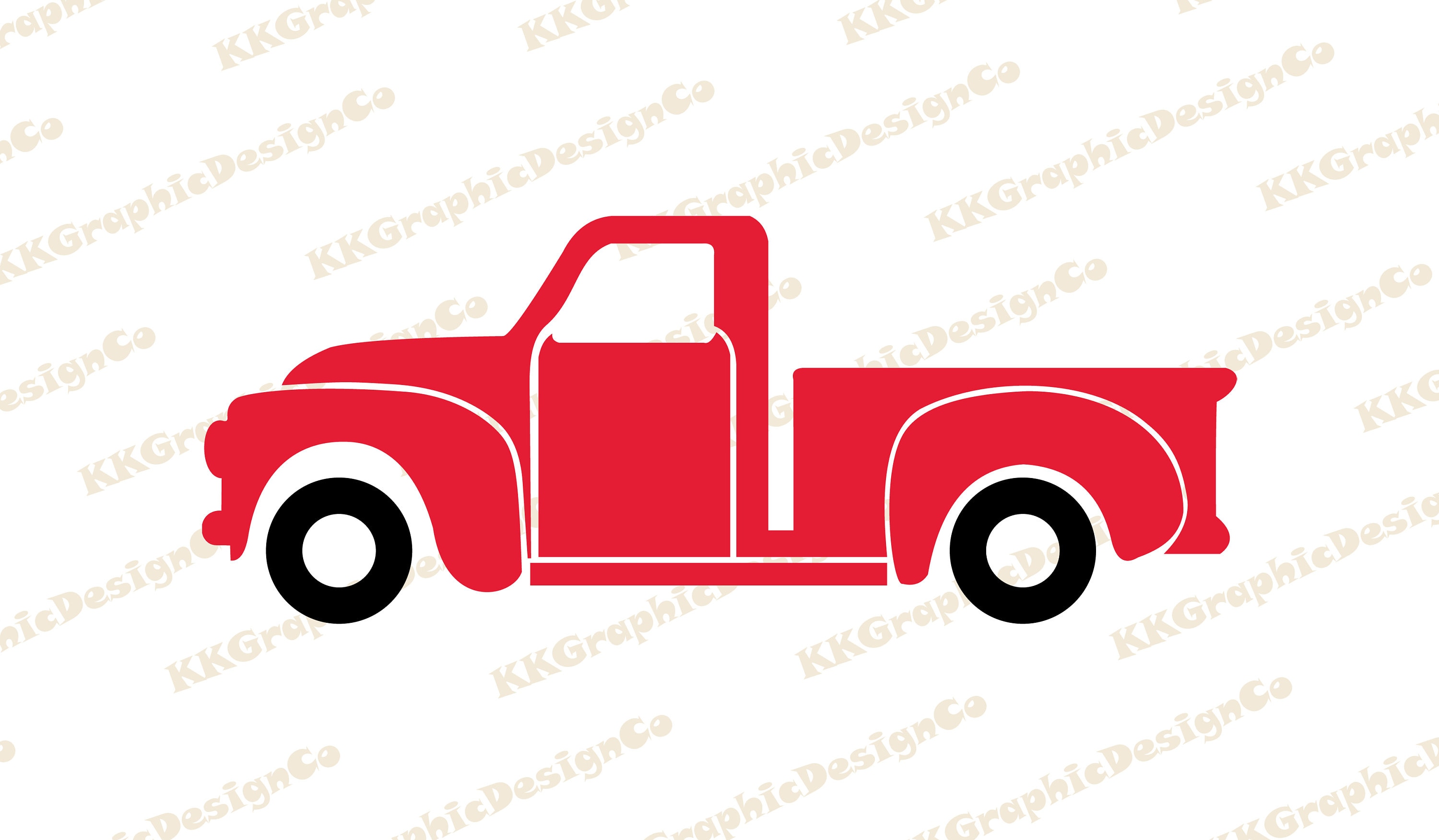 Download Red Truck Svg Vintage Truck Svg Christmas Truck Svg Pickup Etsy