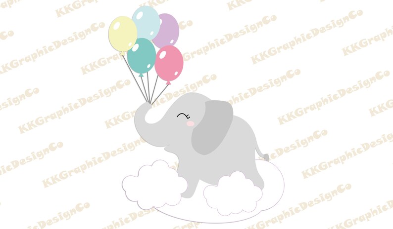 Free Free 276 Baby Elephant With Balloon Svg SVG PNG EPS DXF File