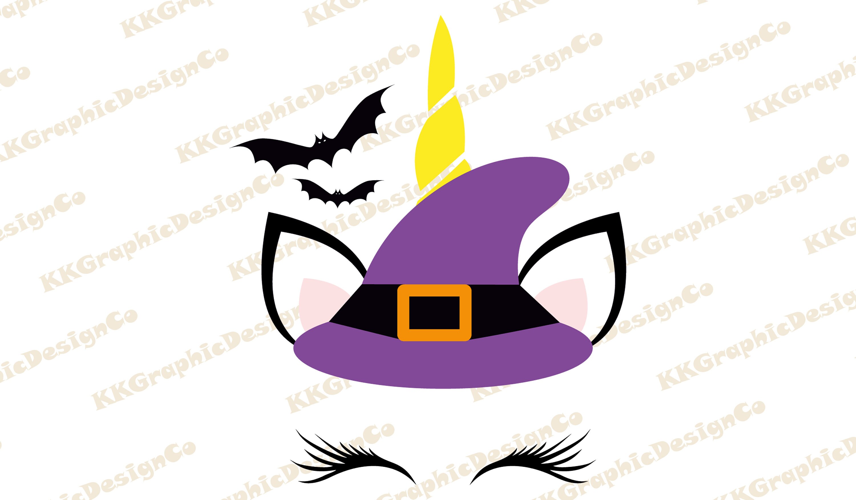 Unicorn witch svg Unicorn witch face Witch face svg Witch Etsy