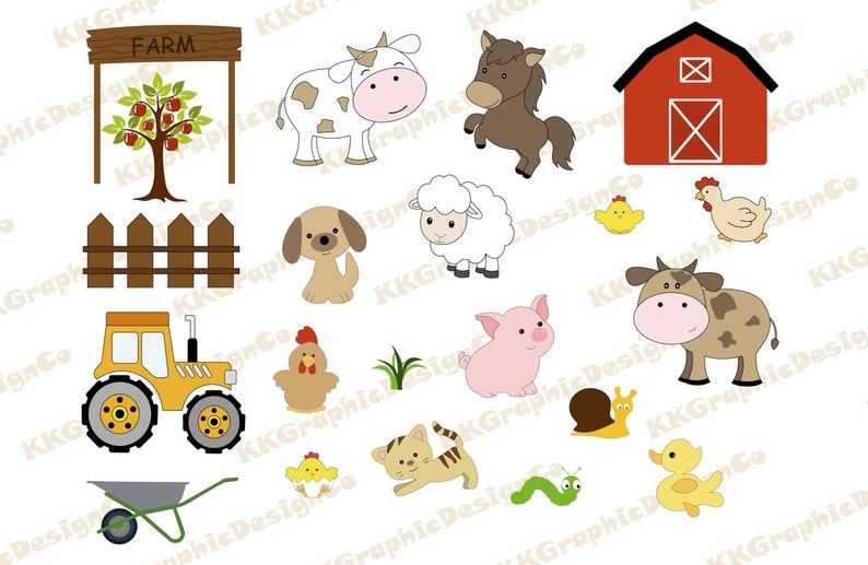 Download Barn animals svg Barnyard svg Farm animal svg Barnyard ...