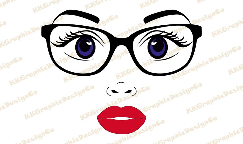 Download Woman face svg Girl in glasses svg Sexy woman svg Eyes svg ...
