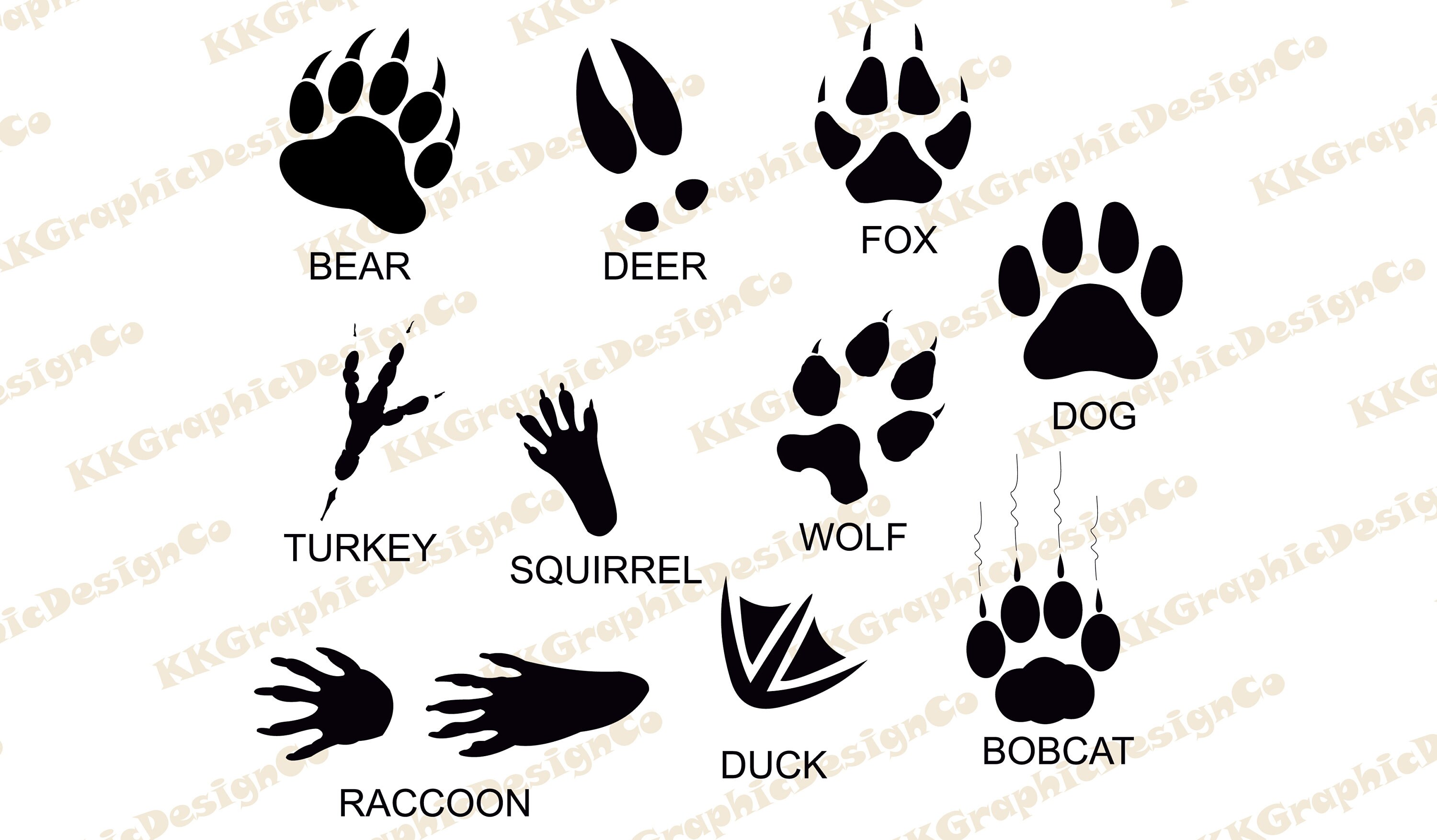 Download Animal Footprints Svg Wolf Track