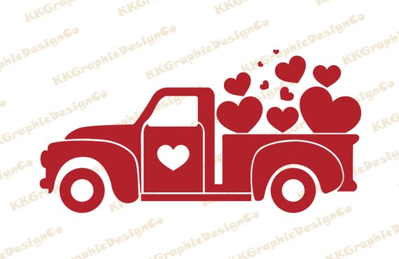 Download Valentines Truck Svg Valentines Day Svg Vintage Truck Svg Etsy
