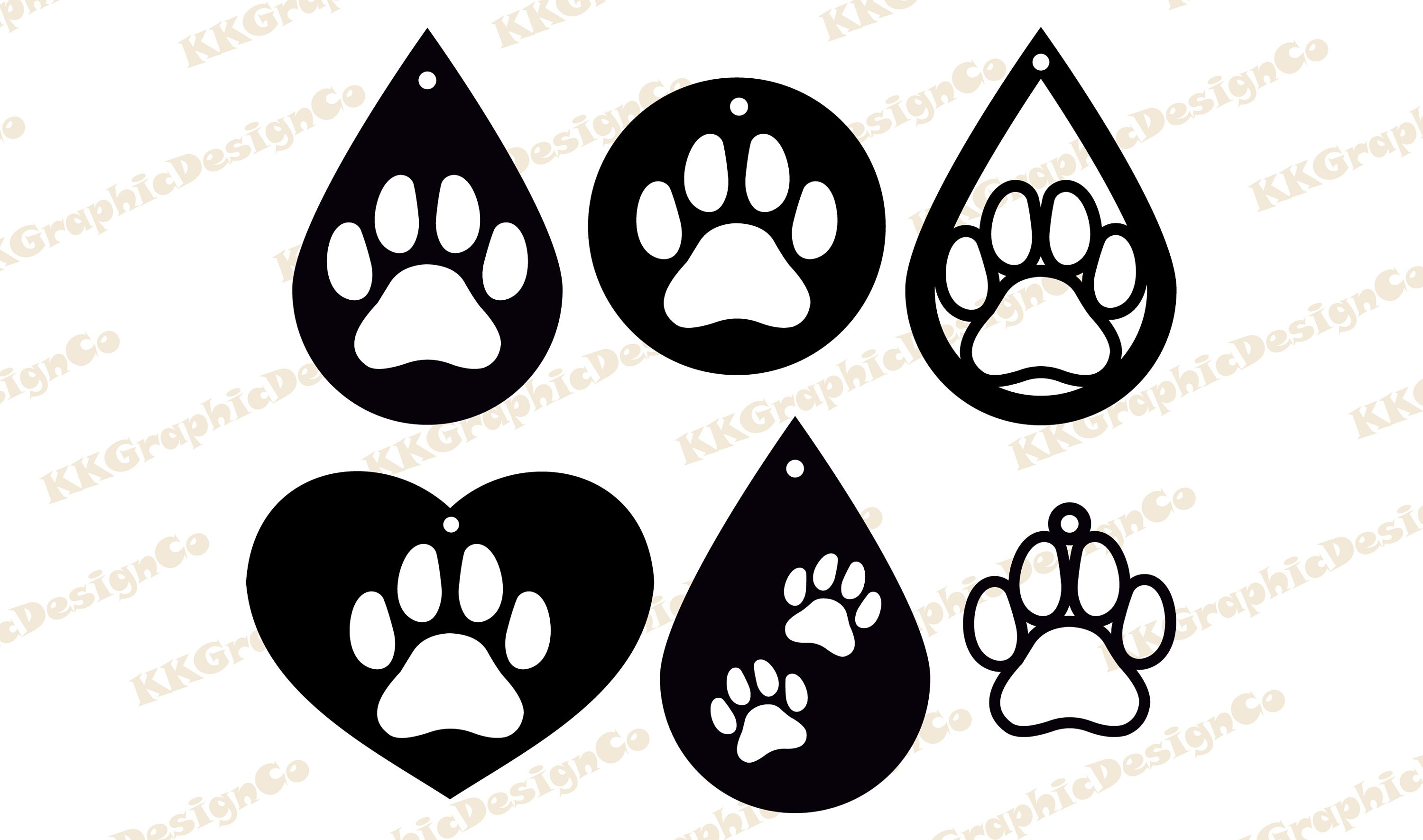 Paw Print Svg Svg Bundle Earrings Leather Earing Svg Dog Mom Etsy
