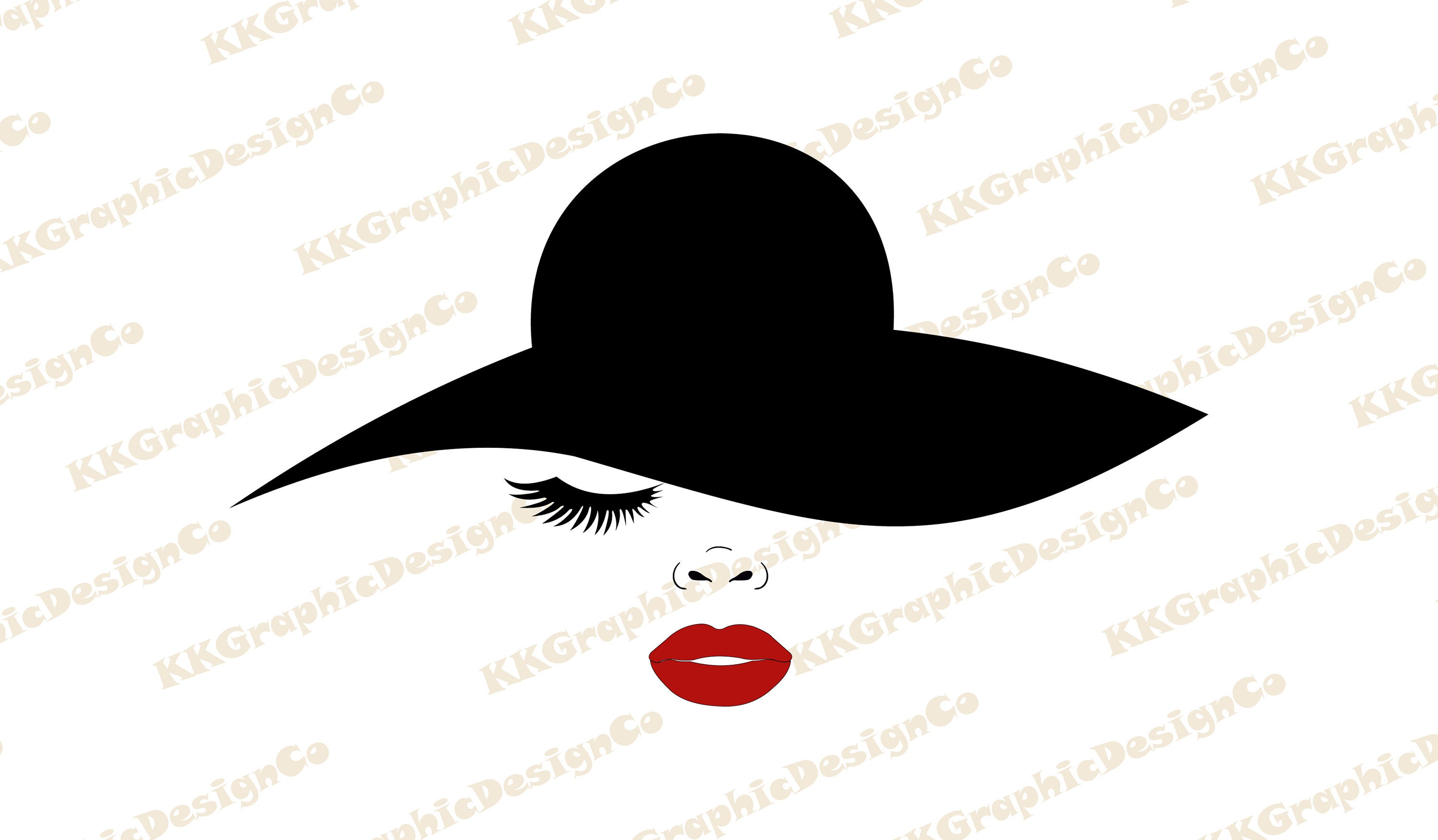 Download Woman With Hat Svg Woman Face Svg Eyelashes Svg Women S Etsy