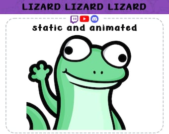 Lizard Emotes Set: Animated & Static Twitch/Discord Streamer Graphics (Digital Download)