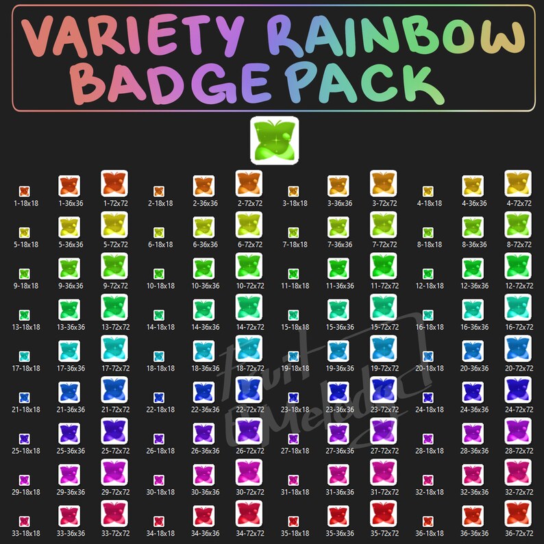 10 Variety Rainbow Badge Pack - Etsy