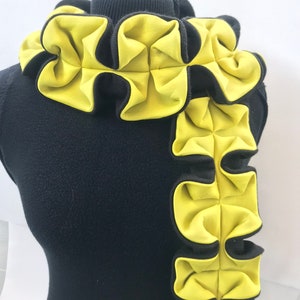 Yellow and Black Scarf,Original Scarves,Unique Scarf,Art Scarf or Giftt,Gift for Women’s,Beautiful Gift for Mum,Scarves Unusual,Valentine