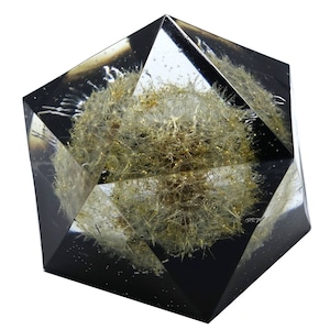 Decorative ball, paperweight ball, decorative ball with real flower, pw86