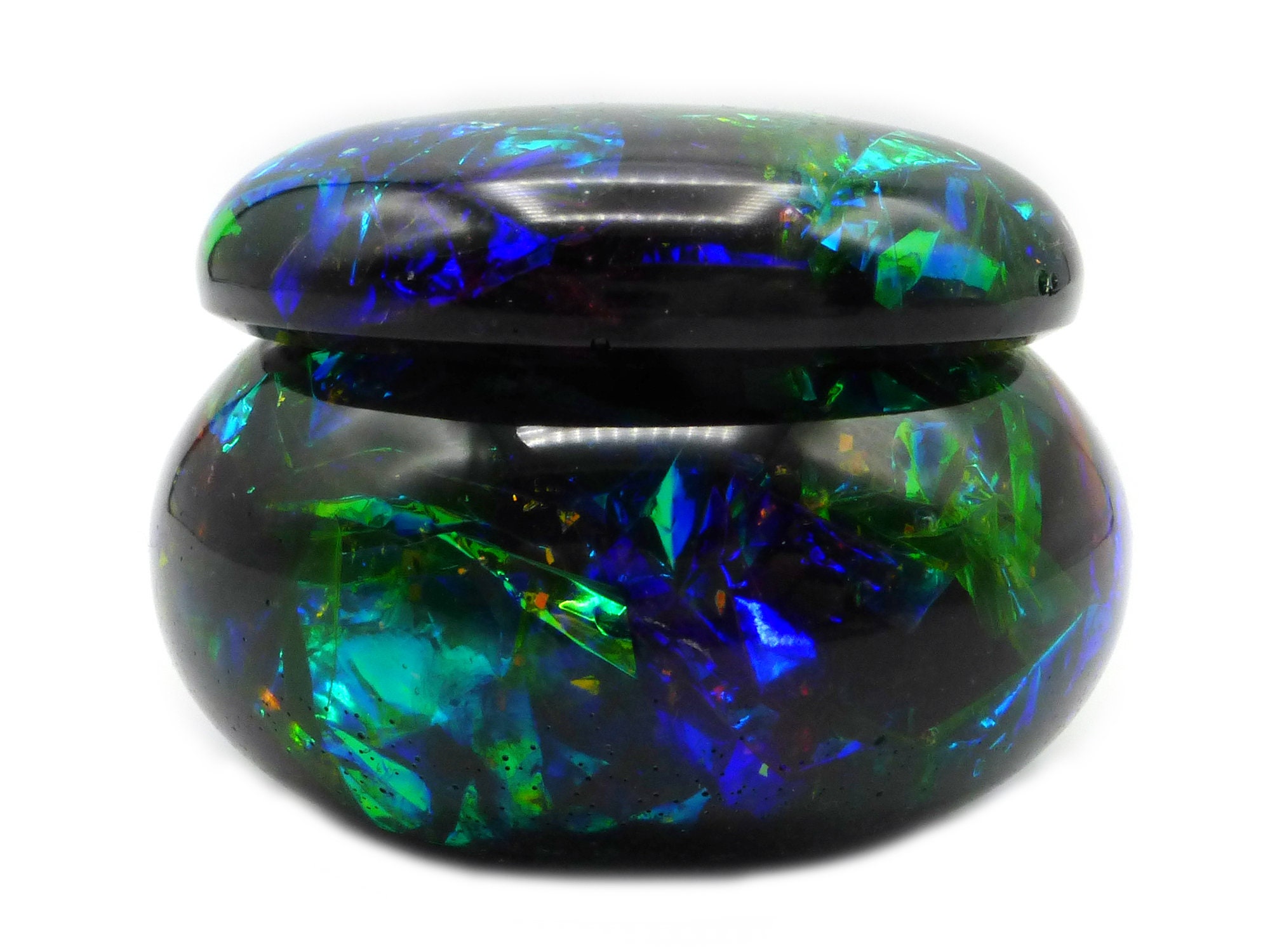 Elegantes kleines rundes Schmuckkästchen Resin Schmuckbox | Etsy