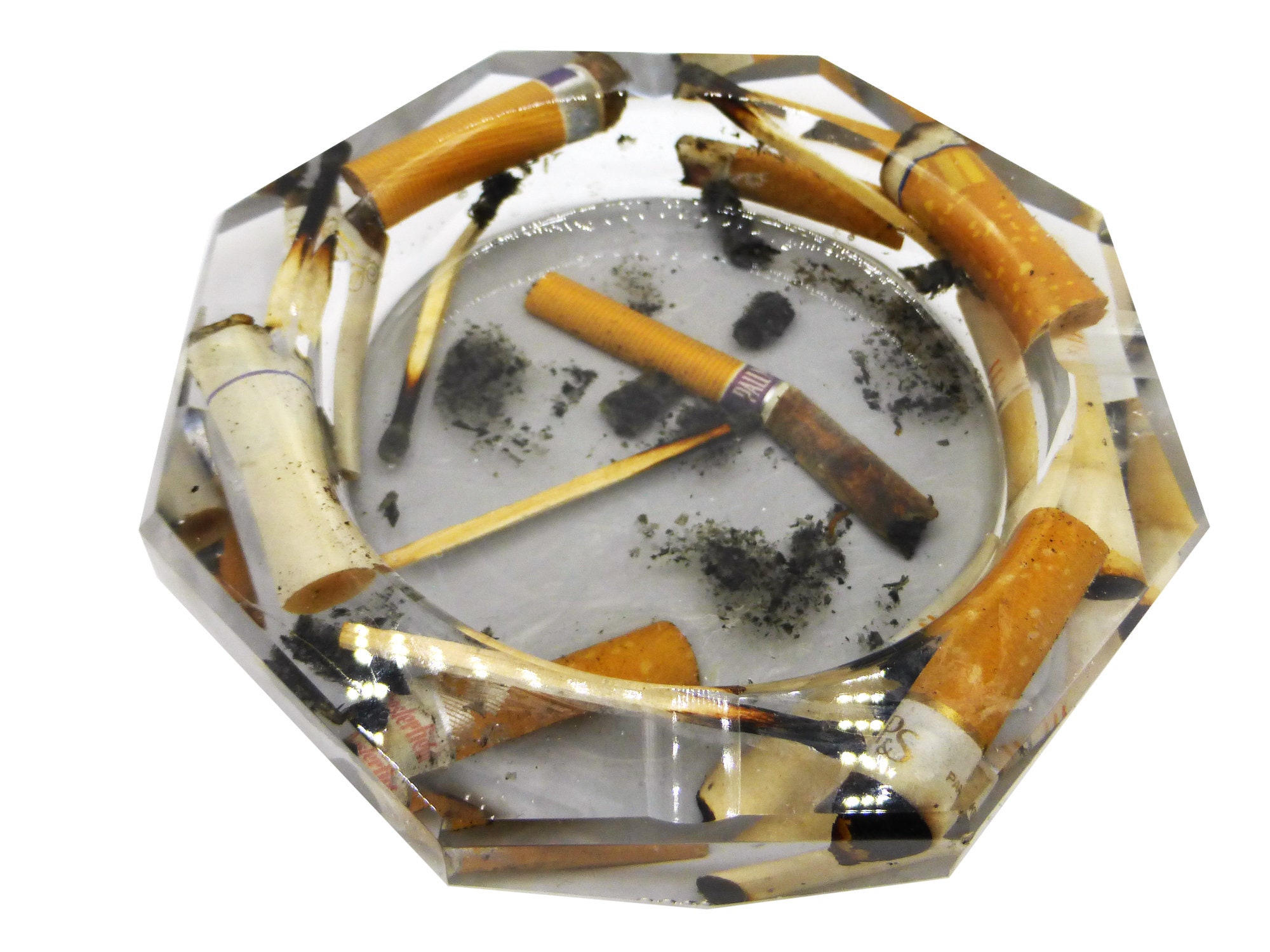 Unusual resin ashtray with cigarettes Etsy