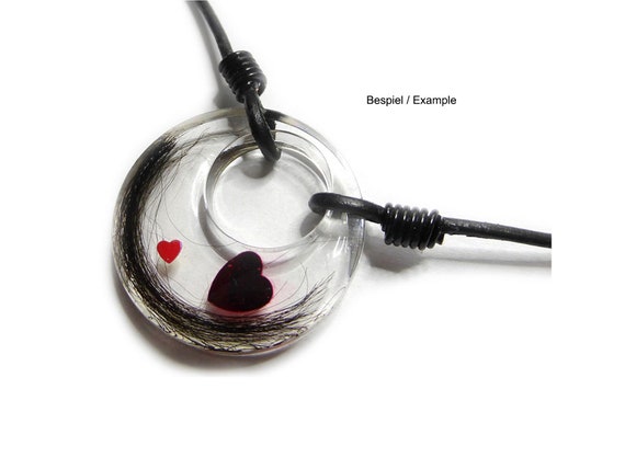 haare in harz tierhaare kette