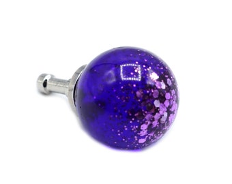 Protection contre la poussière de téléphone portable, pendentif de téléphone portable violet avec paillettes, bouchon de poussière à paillettes