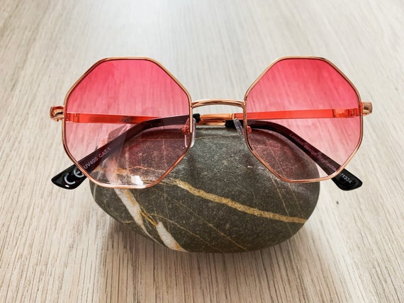Gafas de sol octágono hexagonal de celebridades de moda retro Accesorios Gafas y gafas de sol Gafas de sol 