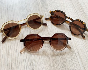 Retro fashion celebrity hexagon octagon sunglasses