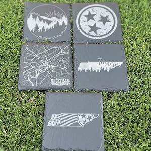 Tennessee Inspired Slate Coasters - Perfect Gift for Southerners