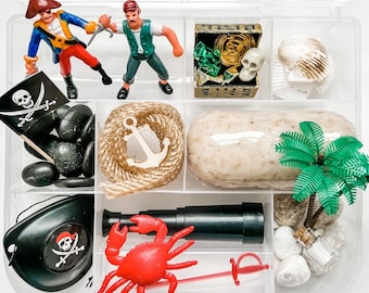 Pirate Play Dough Kit, Pirate Busy Box, Pirate Sensory Kit, Pirate Busy Bin