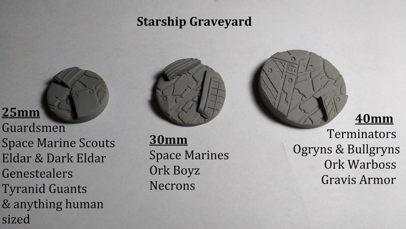 30mm 32mm and 40mm Miniature bases 25mm