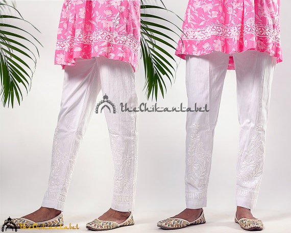 Off White Color Chikan Palazzo – Sulbha Fashions