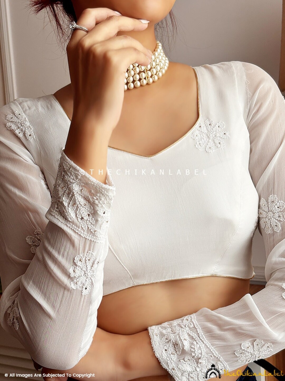 Birds of Paradise 2 - Chikankari Blouse