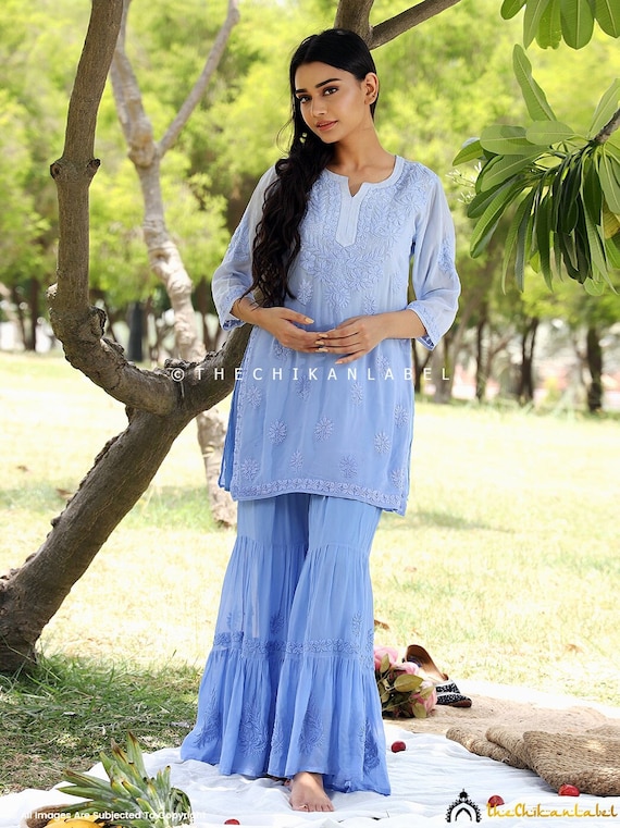 Freya Modal Chikankari Kurta Set - TheChikanLabel | Lucknow Chikankari  Kurtis & Suits