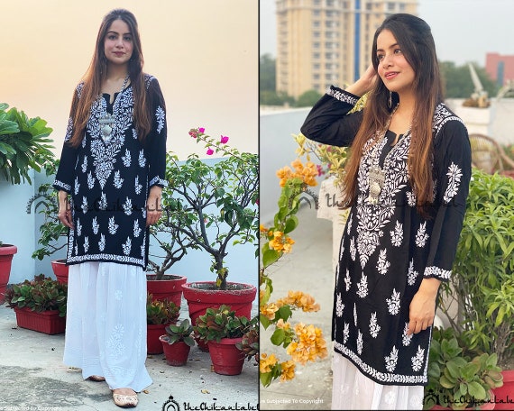 New Indian Lucknawi Chikankari Cotton Kurti Ethnic Handmade Kurta Kaftan Shirt.. New Indian Lucknawi Chikankari Cotton Kurti Ethnic Handmade Kurta Kaftan Shirt..