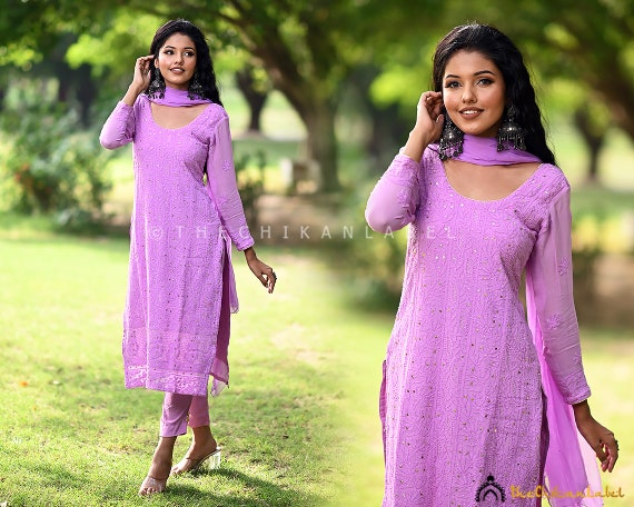 Diya Button Down Kurta, Pants and Dupatta - Set – The August Co.