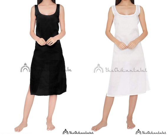 315 - Lemon Cotton Full Length Camisole for Women - Long Inner wear  Petticoat - Kurti and Suit Slip