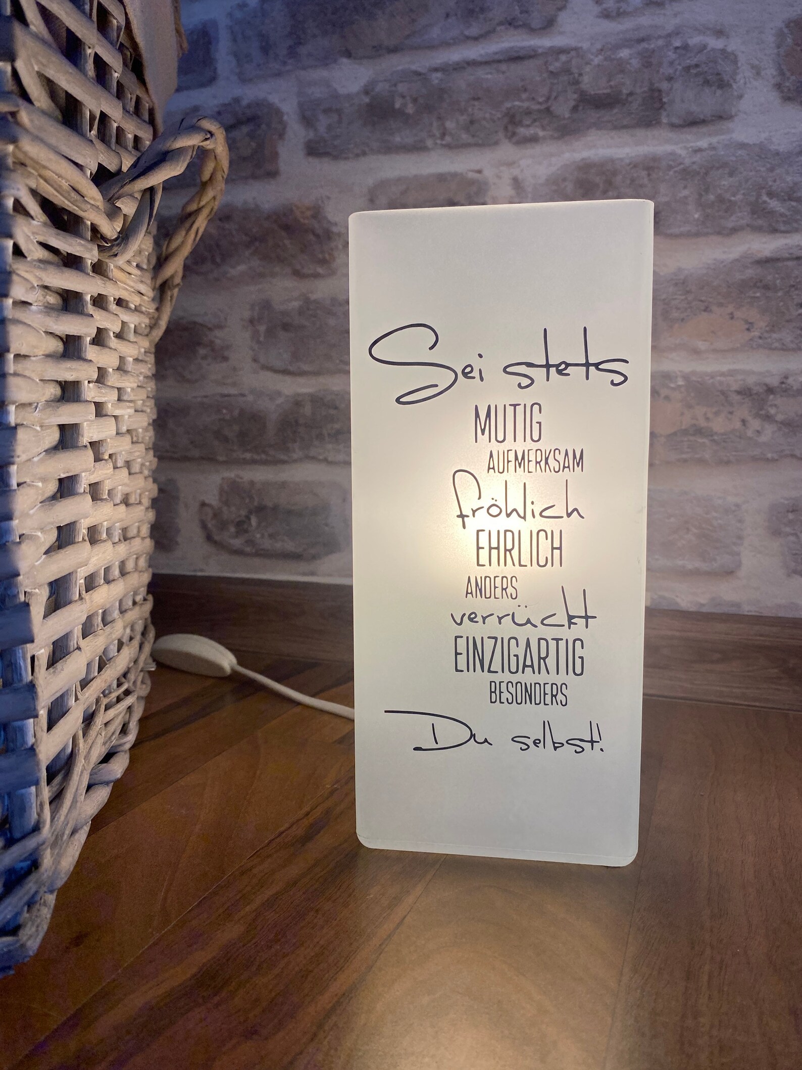 Lampe mit Spruch individuell personalisierbar Etsy