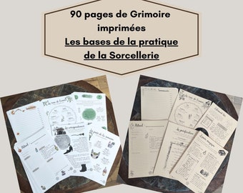 Pages de Grimoire Sorcellerie BASES DE PRATIQUE - Imprimées Papier Haut de Gamme