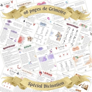 Thème DIVINATION Pages de Grimoire de Sorcière image 1
