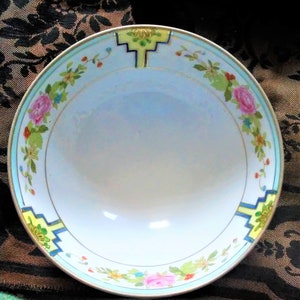 Elegant Antique Porcelain 3 Footed Bowl Hand Painted in Nippon
