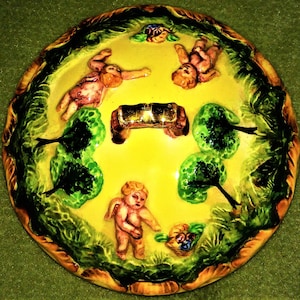 Porcelana Querubín Candy Dish Ocupado Japón