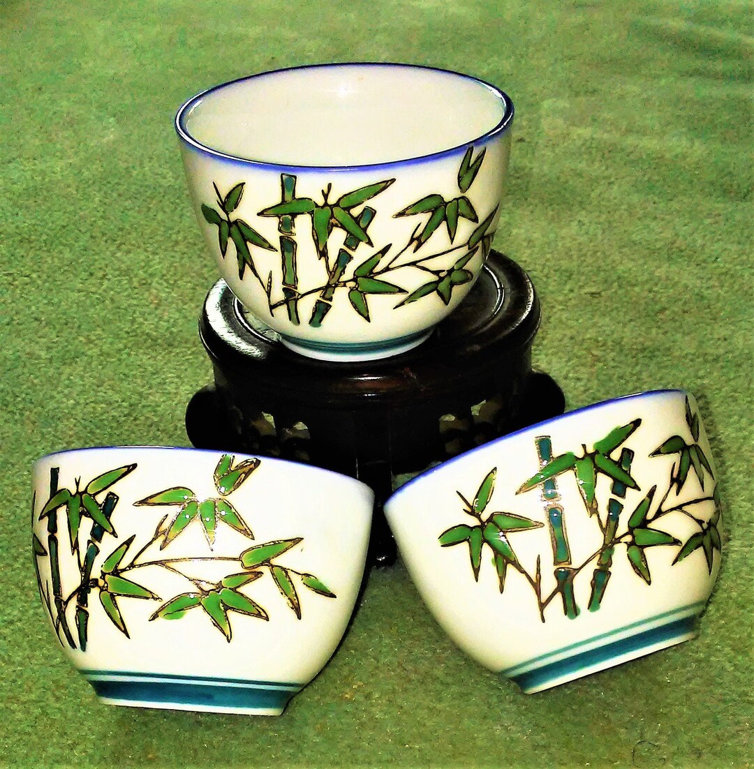 Antique Nippon Marked Rice Grain Porcelain Bowls Etsy