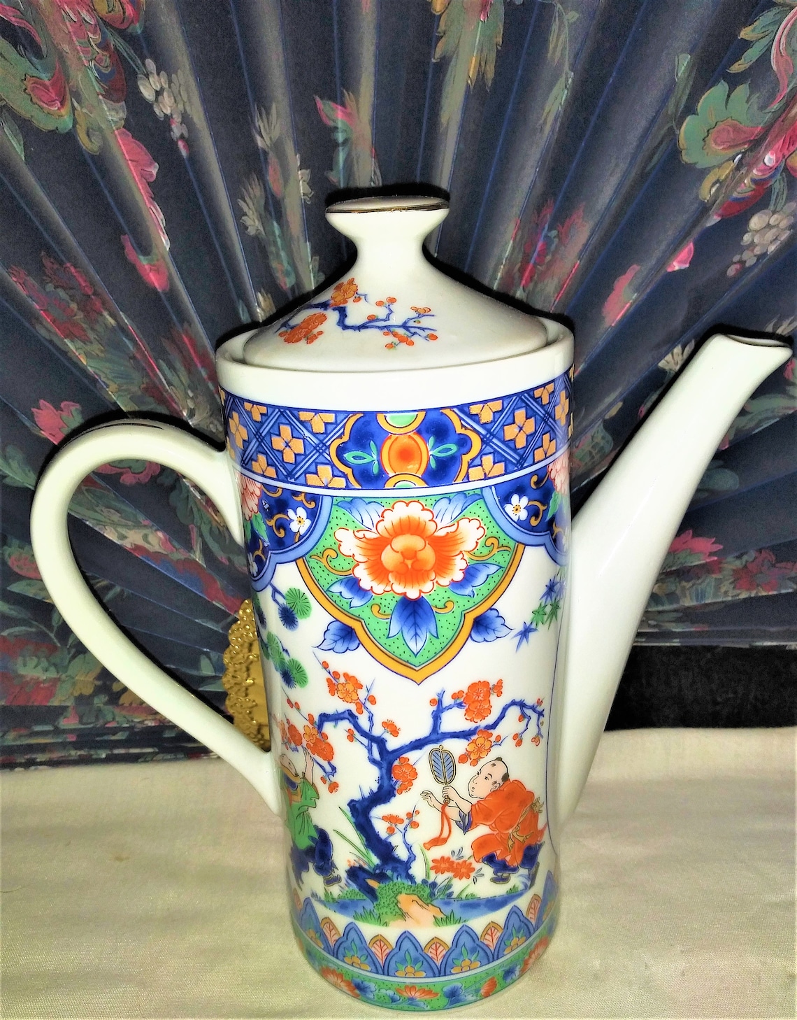 Vintage Imari Style Porcelain Tea Set Etsy