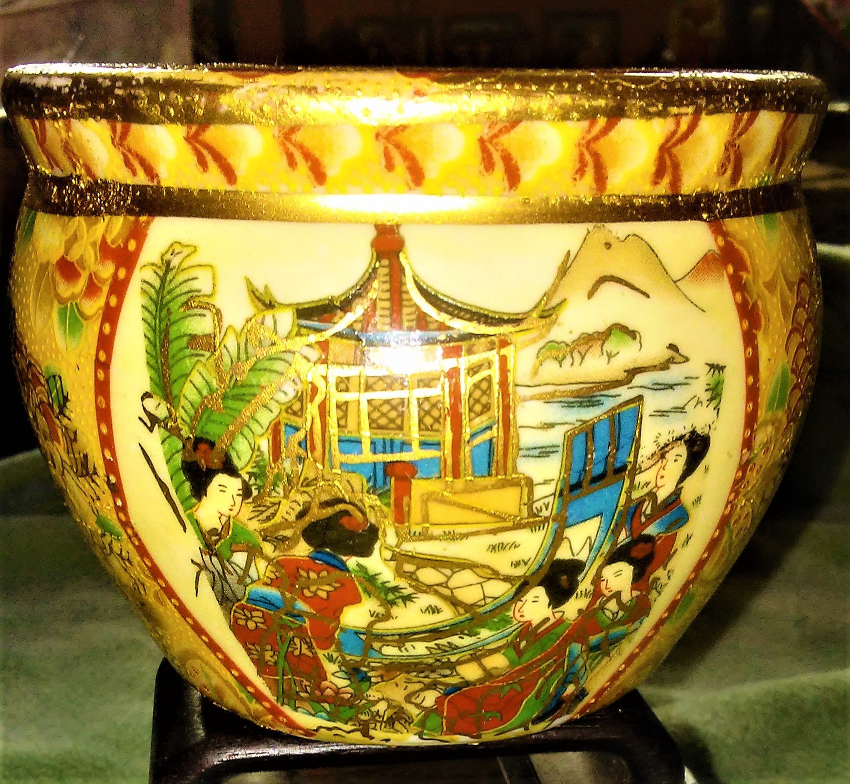 1970's Satsuma Style Bowl From China Etsy