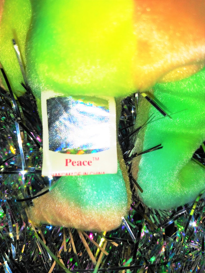 1996 Peace Beanie Baby with ERRORS and BONUS Ornament image 4